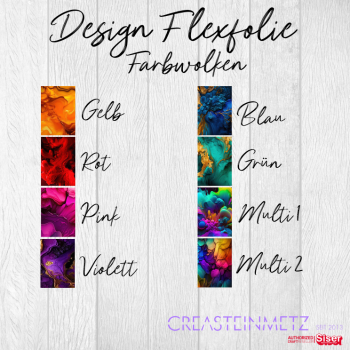 Design Flexfolie 21x30cm - Farbwolken